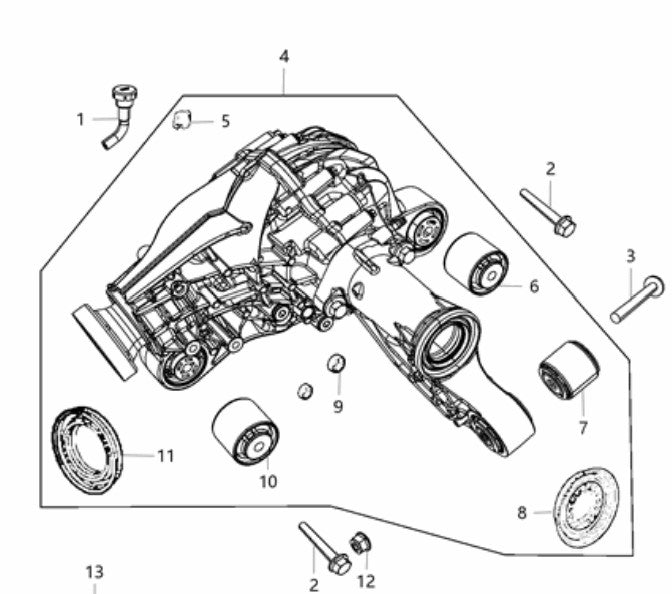 Differential Front Axle Jeep Grand Cherokee WK2 68154503AB