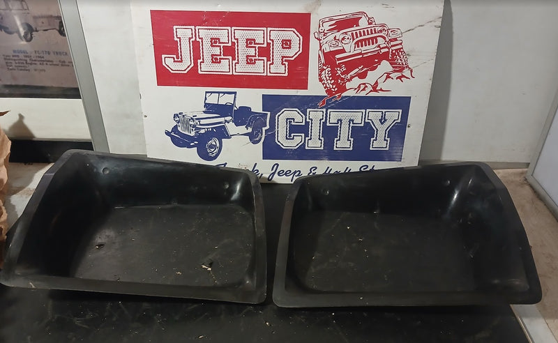Fibreglass Muscle Grille Black Light Buckets Surrounds Pair