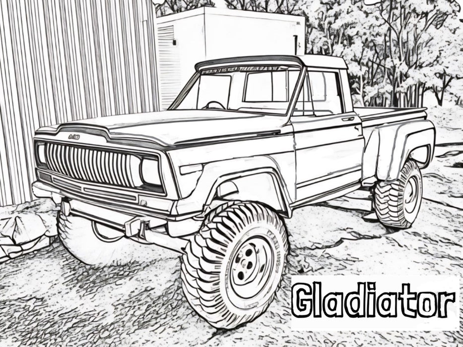 The Vintage Jeep Colouring Book