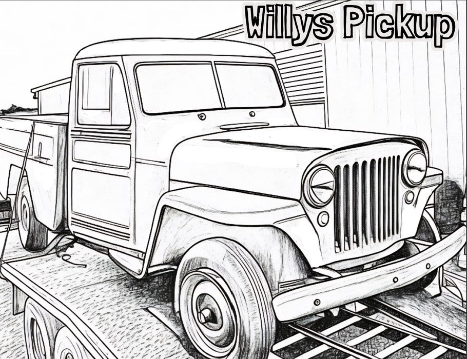 The Vintage Jeep Colouring Book