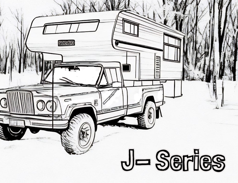 The Vintage Jeep Colouring Book