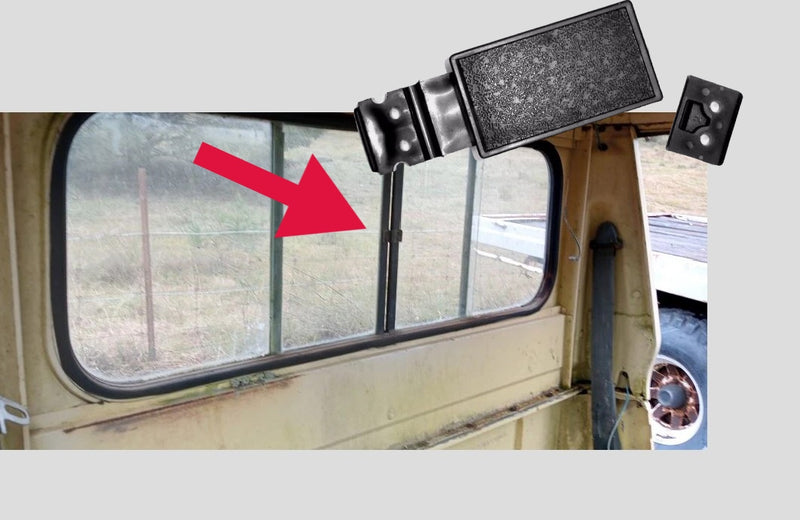 Window Rear Jeep CJ-10 (4 piece glass) Assembly