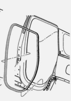 Door Seal Weatherstrip Rear Jeep WK2 Grand Cherokee 55399255AE Preowned
