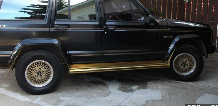 Side Steps Running Boards Jeep XJ Cherokee Black