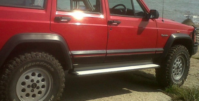 Side Steps Running Boards Jeep XJ Cherokee Black
