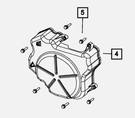 Harmonic Balancer Cover 4627470AA Jeep CRD WK2