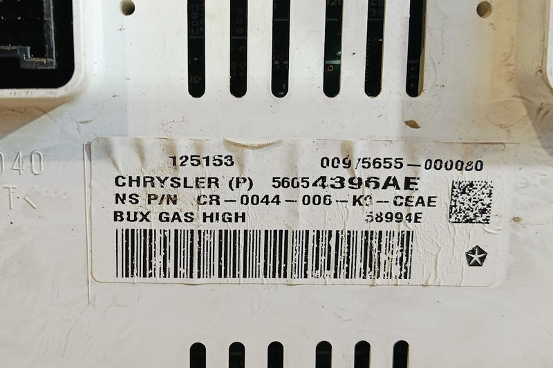 Chrysler vehicle identification label on a white background