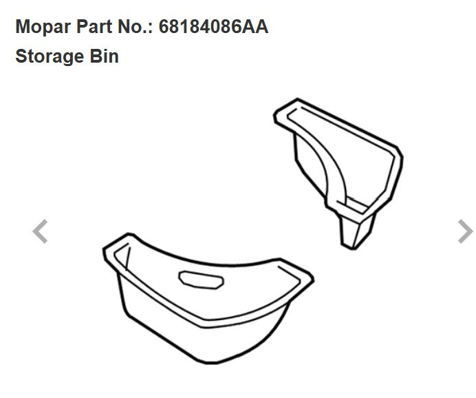 Cargo Storage Bin Jeep Grand Cherokee WK2 68184085AA