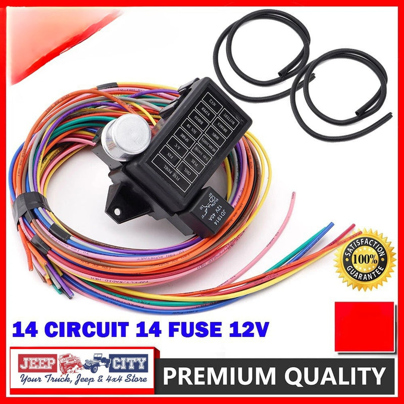 Wiring Harness 14 Fuse 14 Circuit for Jeep CJ SJ J Series