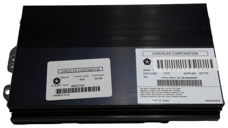 Amplifier Alpine Audio Premium Jeep JK Wrangler 68292777AD