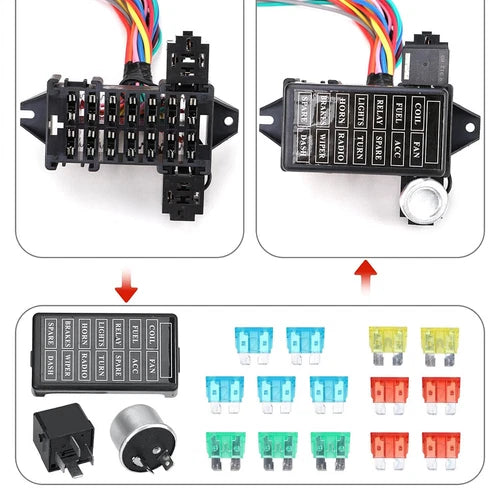 Wiring Harness 14 Fuse 14 Circuit for Jeep CJ SJ J Series