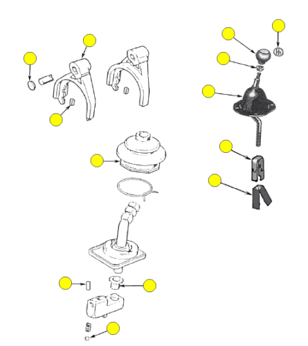 Gearbox Isolator Shift Lever Insert Jeep w/ T4 T5 J3241481