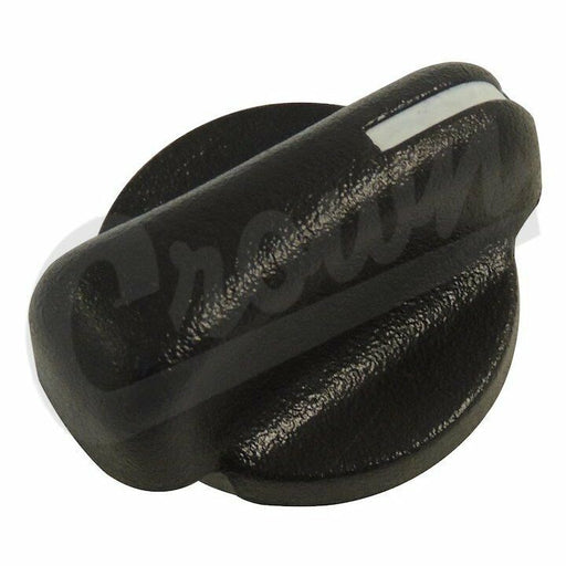A black Jeep TJ Wrangler fan switch knob 5011218AC