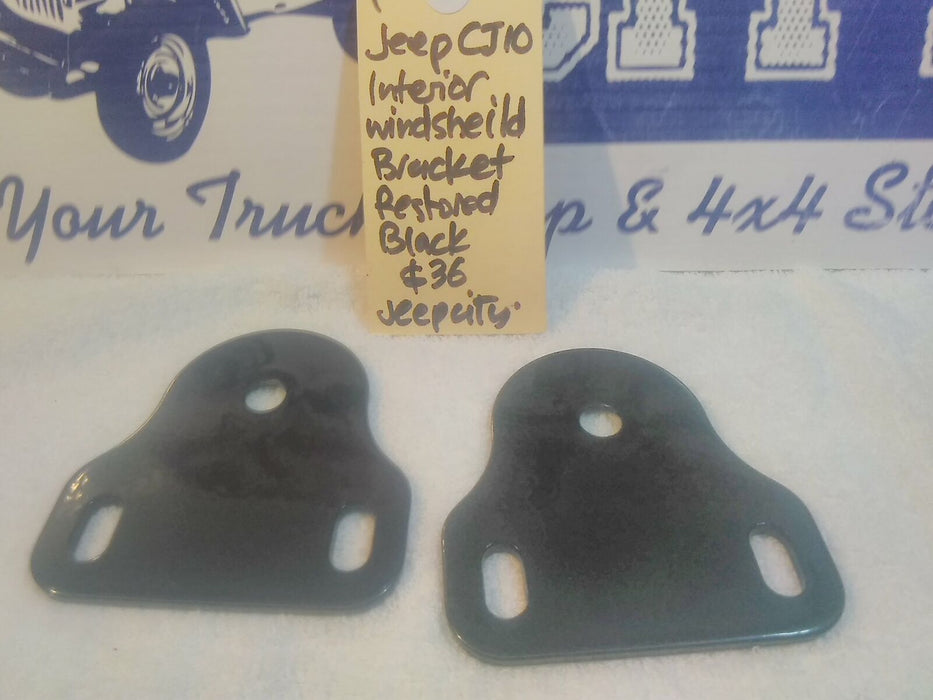 Brackets Interior Windsheild Jeep CJ10  – Restored Pair